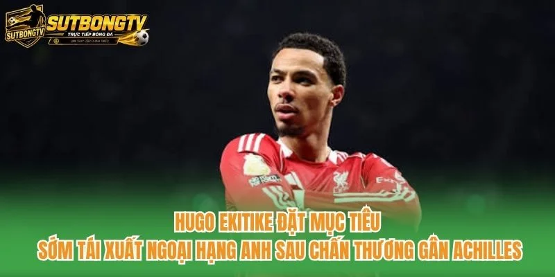 Hugo Ekitike đặt mục tiêu sớm tái xuất Ngoại hạng Anh sau chấn thương gân Achilles